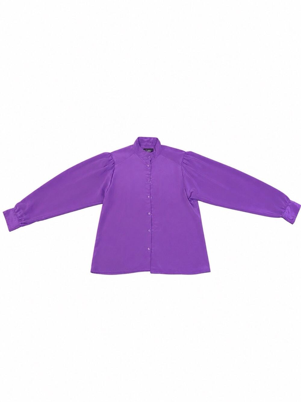 Vintage Simone Alexander for Patty Woodard Purple Satin Blouse Women’s L